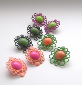 bright dome post earrings from Studio METHOD(E)