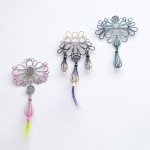 large ombre brooches in three colour powdercoat