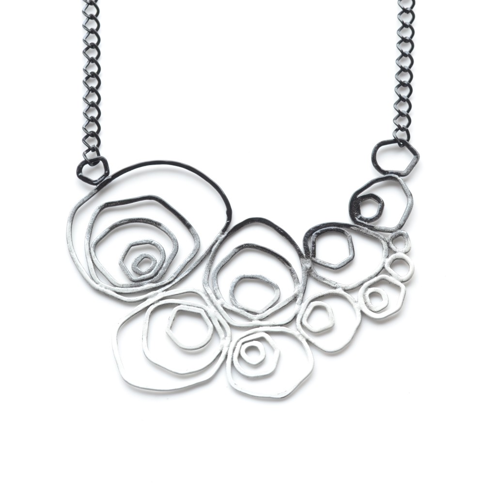 circle necklace in ombre gradation